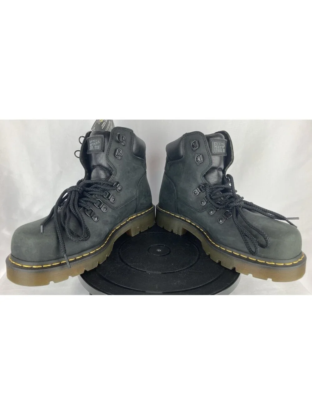 NEW Men’s Size 10 Dr. Martens 88836 Industrial Steel Toe Boots Black Leather